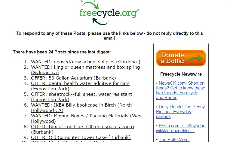 FREECYCLE Los ANgeles